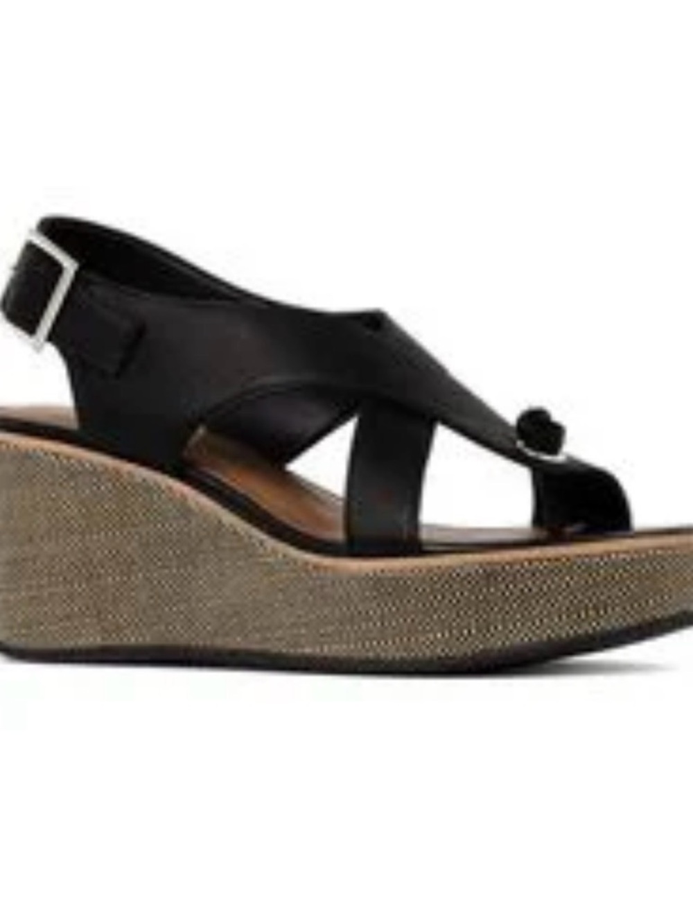 Donald J Pliner Black Alanee 01Wedge Sandals - Picture 4 of 5